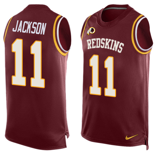 Men's Limited DeSean Jackson Nike Jersey Red - #11 Player Name & Number Tank Top NFL Washington Redskins